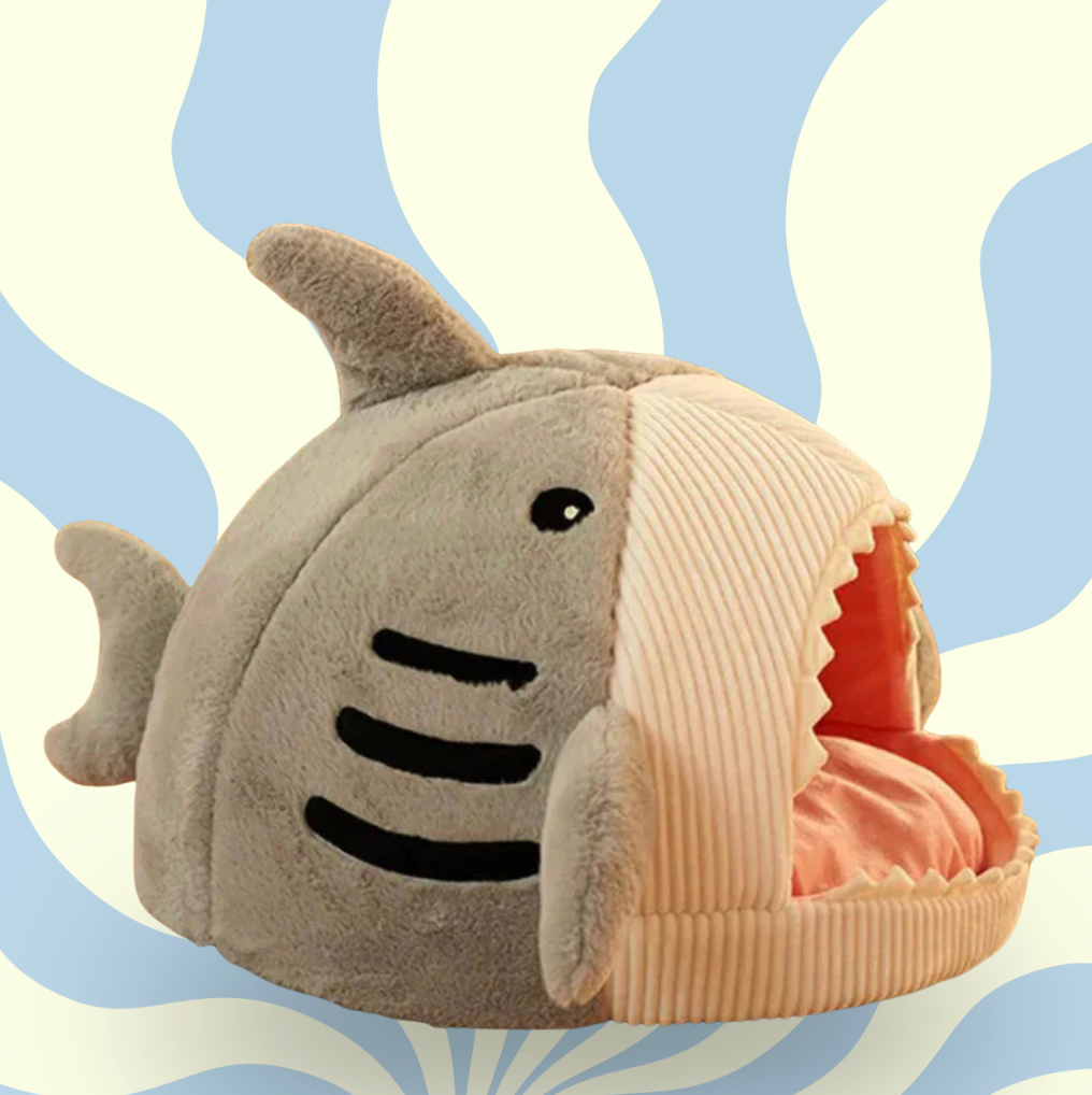 Luxury Plush Shark Pet Bed