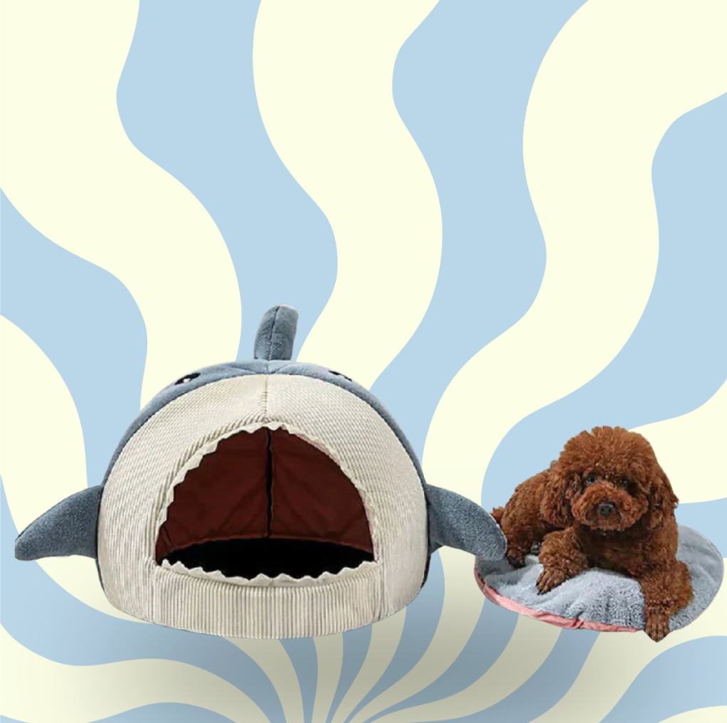 Luxury Plush Shark Pet Bed