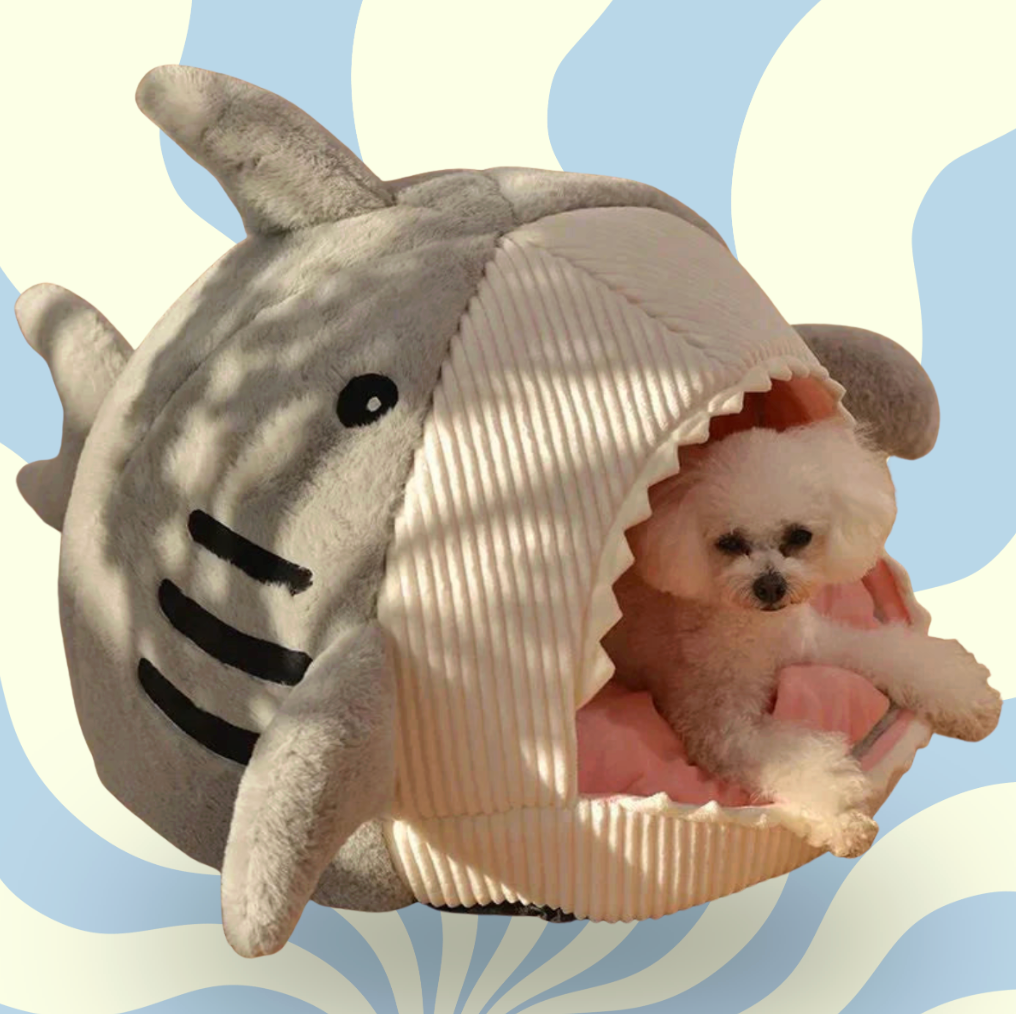Luxury Plush Shark Pet Bed