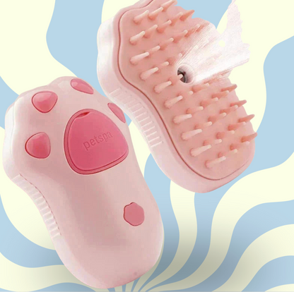Electric Cat Steam Brush – 3-In-1 Pet Grooming Comb with Water Spray for Cats and Dogs, USB Rechargeable