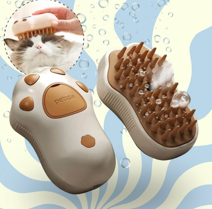 Electric Cat Steam Brush – 3-In-1 Pet Grooming Comb with Water Spray for Cats and Dogs, USB Rechargeable