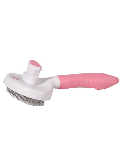 Fashionfun Dogs Grooming Brush with Massage Particles Cats & Pets Hair Grooming (Pink)