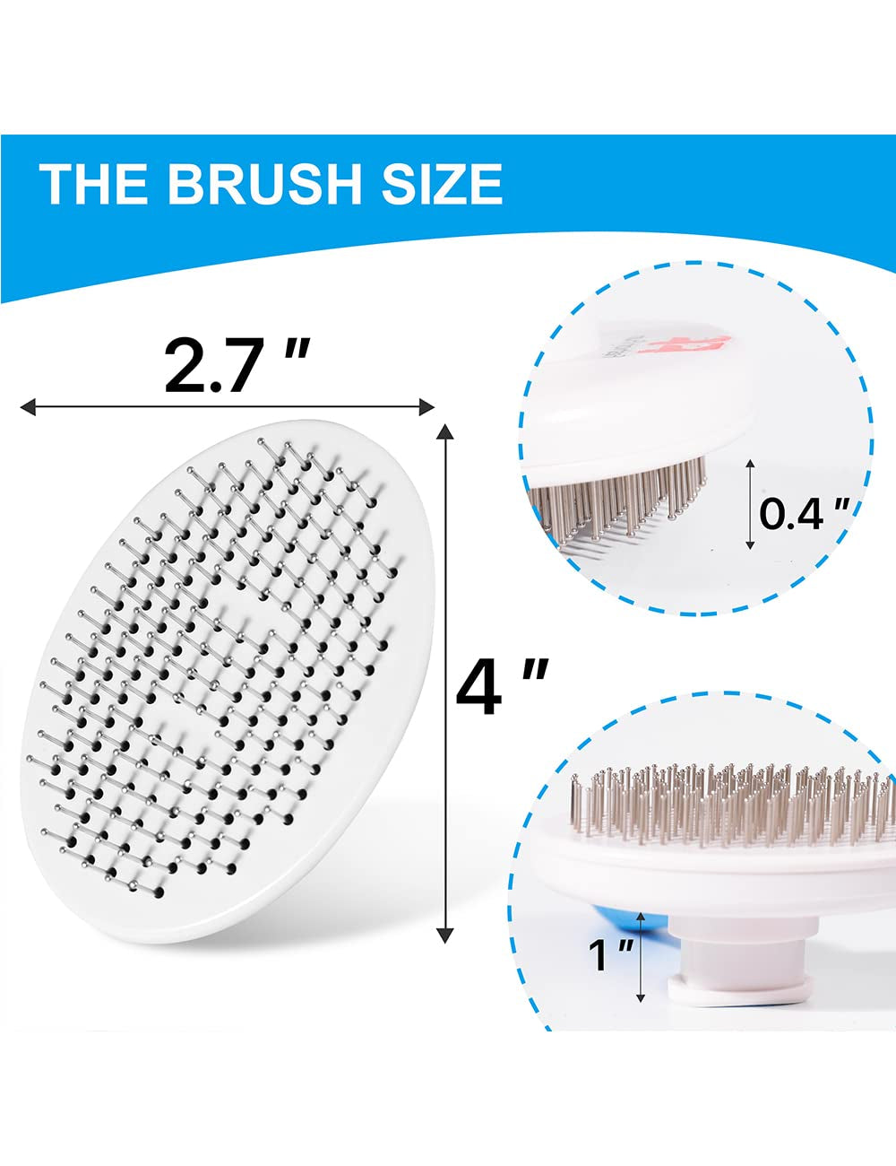 Fashionfun Dogs Grooming Brush with Massage Particles Cats & Pets Hair Grooming (Pink)